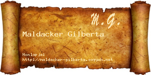 Maldacker Gilberta névjegykártya